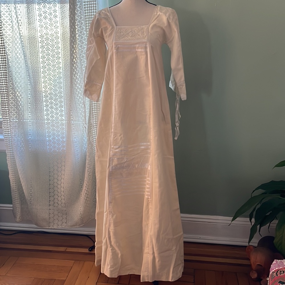 [Vintage] Josefa for Anna Villa 1970's Handmade Cotton Caftan Dress